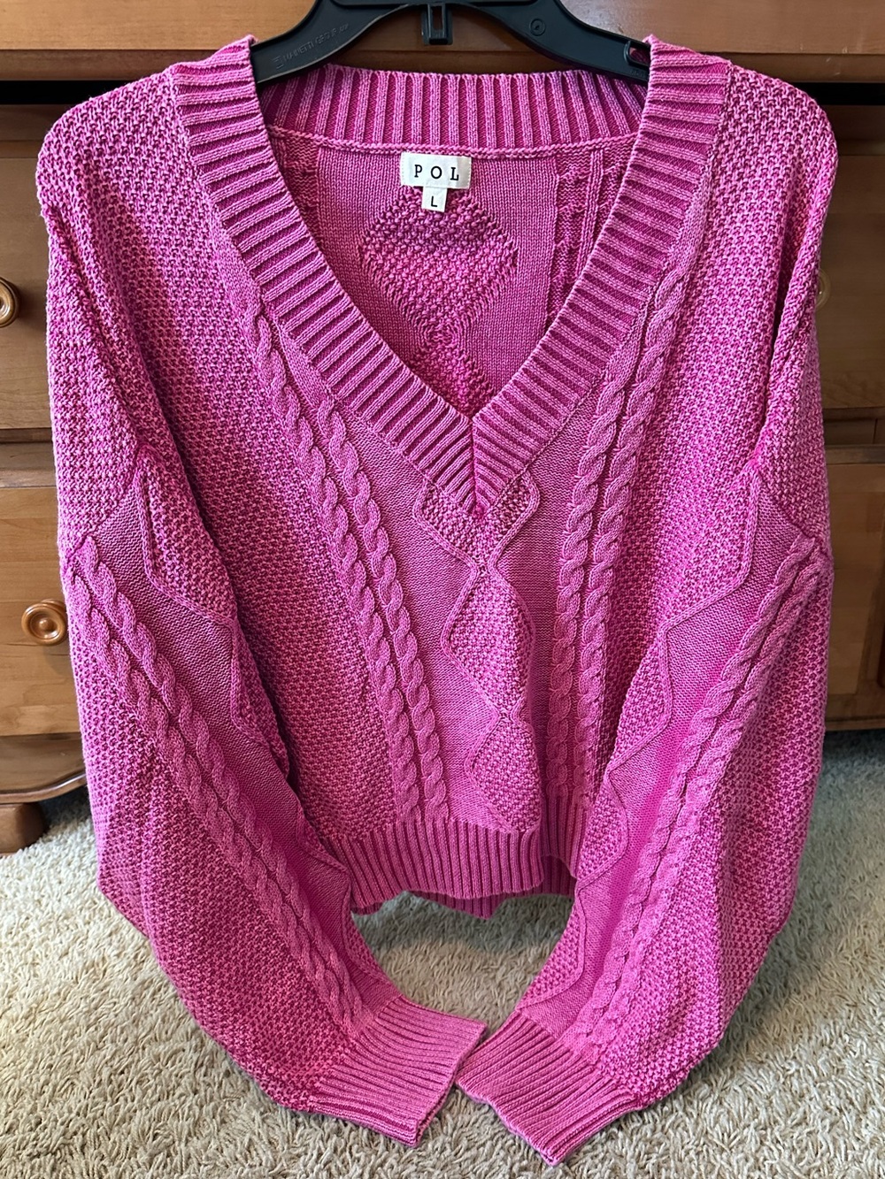 NWOT POL PINK MINERAL WASHED VNECK
